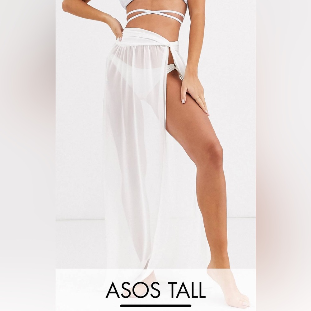 Tall high split beach skirt